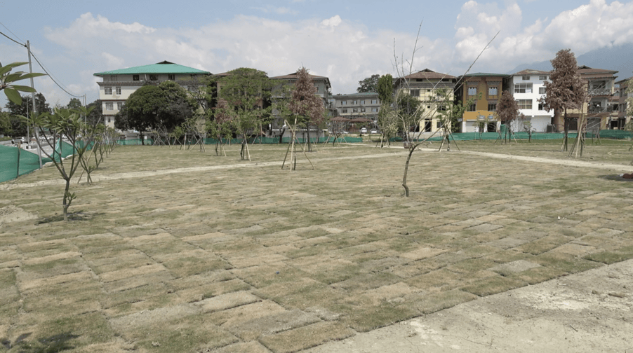 Public Park taking shape at Gelephu’s former vegetable market
